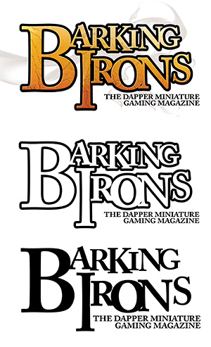 Barking Irons Logo Variants, colour, outline and solid
