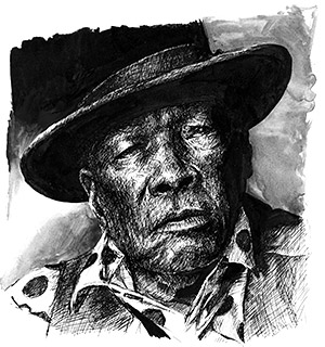 John Lee Hooker Illustration