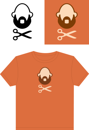 Keep your beard in trim design asset